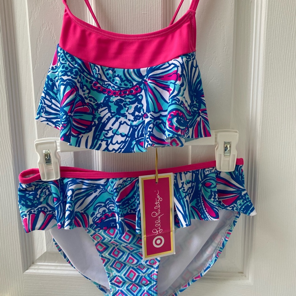 Lily Bikini Set Girls Large 10-12 with Rashguard